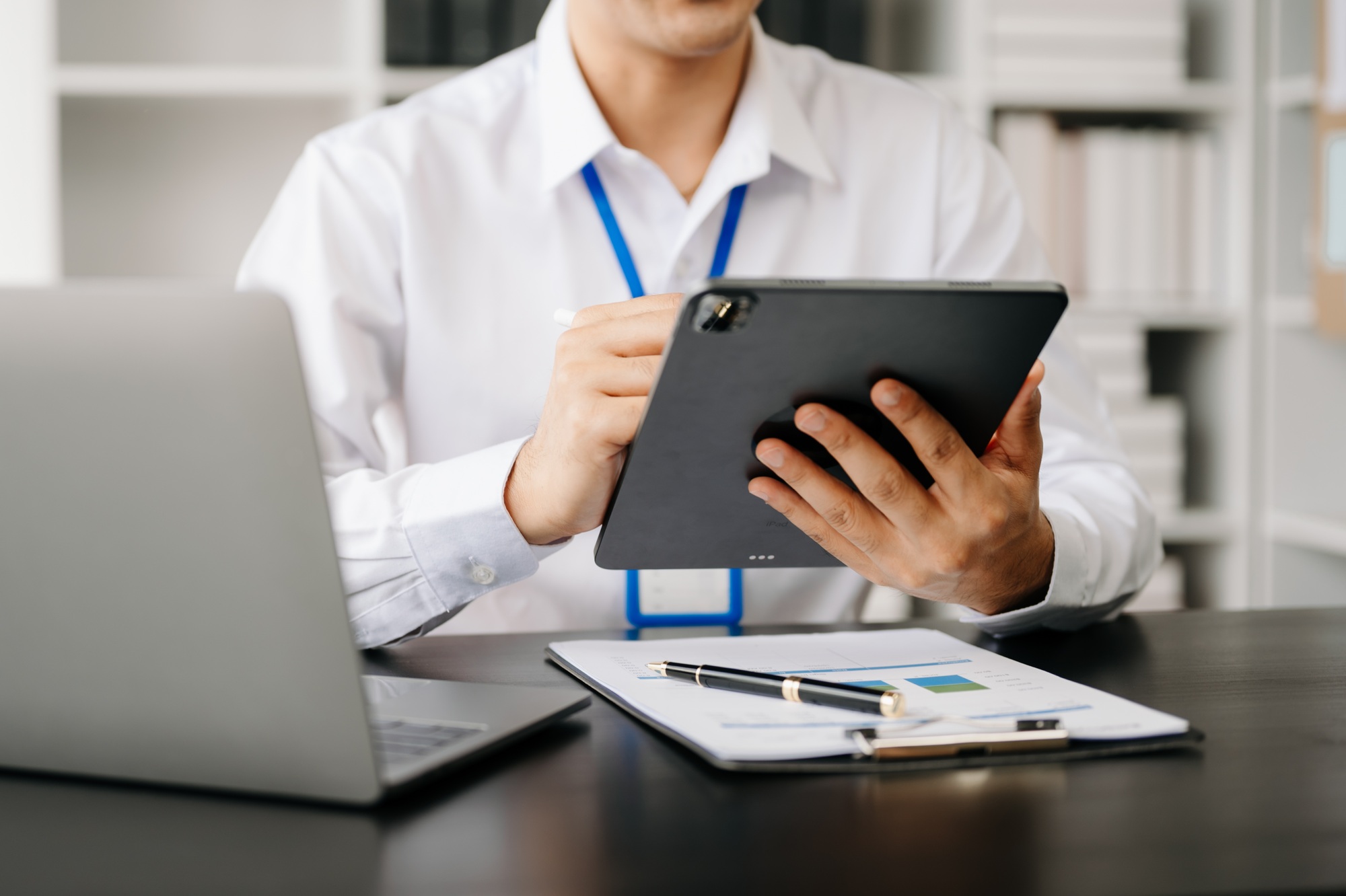 Man lawyer hand and women client shaking hand collaborate on working agreements